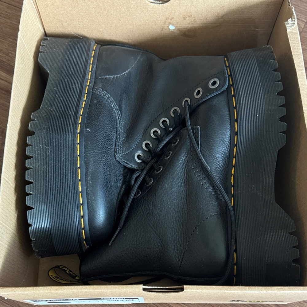 Dr. Martens Black Leather Combat Boots